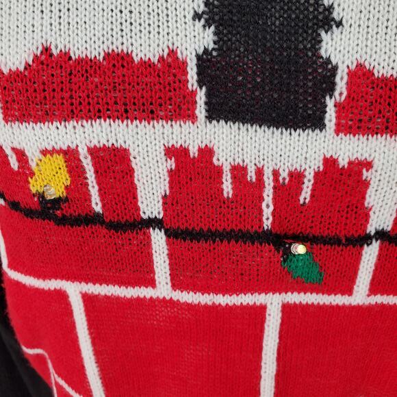 Born Famous Womens XL Christmas Sweater Dress Lights Up Pre-Owned‎ - Picture 3 of 9